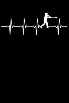 Baseballspieler Notizbuch: A5 Kariert 108 Seiten - Baseball Herzschlag Heartbeat Notizheft - Geschenk für Baseballspieler (German Edition)