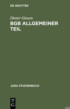Hardcover BGB Allgemeiner Teil: Rechtsgeschäftslehre [German] Book