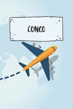 Congo: Dotted Travel Diary Notebook or Journey Dotted Grid Journal - Holiday Trip Pocketbook for Men and Women with Dots