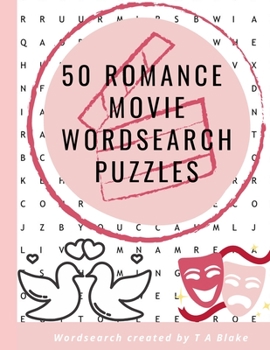 Paperback 50 Romance Movie Wordseach Puzzles Book