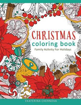 Paperback Christmas Coloring Book. Family Activity For Holidays Book
