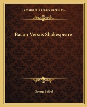Paperback Bacon Versus Shakespeare Book