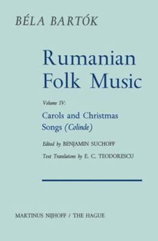 Paperback Rumanian Folk Music: Carols and Christmas Songs (Colinde) Book