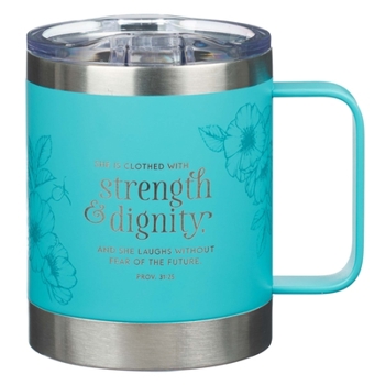Misc. Stainless Steel Mug She Is Clothed with Strength Proverbs 31:25 Book