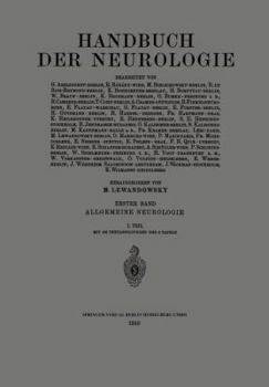 Paperback Handbuch Der Neurologie: Erster Band: Allgemeine Neurologie [German] Book