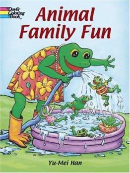 Paperback Animal Family Fun Coloring Book