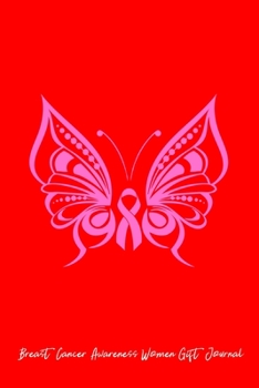 Breast Cancer Awareness Women Gift Journal: Dot Grid Journal - Butterfly Pink Ribbon Cute Breast Cancer Awareness Gift - Red Dotted Diary, Planner, Gratitude, Writing, Travel, Goal, Bullet Notebook