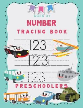 Paperback Number Tracing Book for Preschoolers: Number Tracing Books for Kids Ages 3-5 (Math Activity Book) 8.5x11 Book