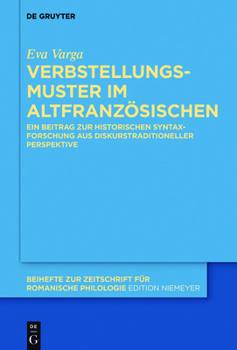 Hardcover Verbstellungsmuster im Altfranzösischen [German] Book