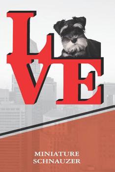 Paperback Miniature Schnauzer: Dog Love Park Isometric Dot Paper Notebook Book Is 120 Pages 6x9 Book
