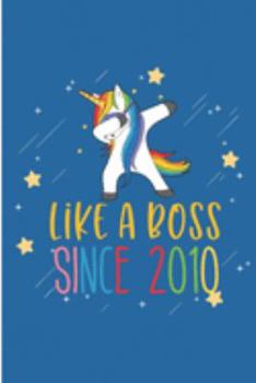 Paperback Like A Boss since 2010: 9th Year Birthday Blank Lined Note Book