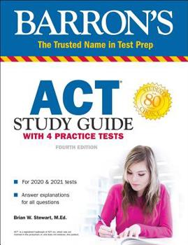 Paperback ACT Study Guide with 4 Practice Tests Book