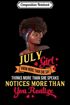 Composition Notebook: July Girl Cancer Leo Zodiac Black Woman Birthday Gift  Journal/Notebook Blank Lined Ruled 6x9 100 Pages