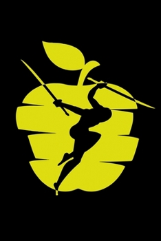 Notizbuch: Frucht Ninja Vegan Vegetarier Gesundheit Geschenk 120 Seiten, 6X9 (Ca. A5), Karomuster (German Edition)