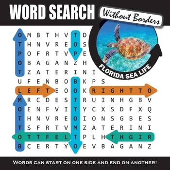 Paperback Word Search Without Borders Sea Life Edition Book