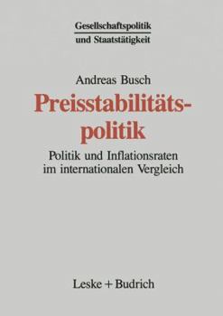 Paperback Preisstabilitätspolitik: Politik Und Inflationsraten Im Internationalen Vergleich [German] Book