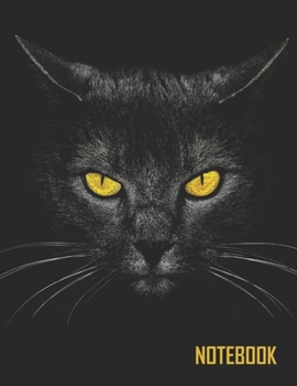 Notebook: Black Cat - 110 Pages - Large (8.5 x 11 inches)