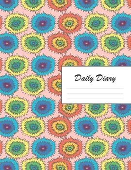 Paperback Daily Diary: Blank 2020 Journal Entry Writing Paper for Each Day of the Year - Tie Dye Abstract Pattern - January 20 - December 20 Book