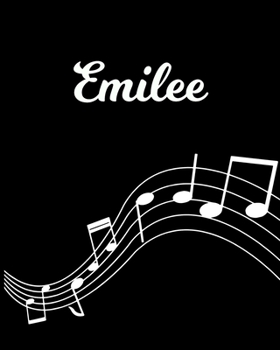Emilee: Sheet Music Note Manuscript Notebook Paper | Personalized Custom First Name Initial E | Musician Composer Instrument Composition Book | 12 ... Guide | Create Compose & Write Creative Songs