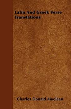 Paperback Latin And Greek Verse Translations Book