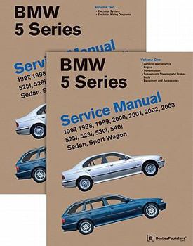 Hardcover 1997-2003 BMW E39 5 Series Bentley Repair Shop Manual, 2 Volume Set Book