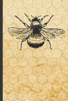 Paperback Vintage Bee Notebook Book
