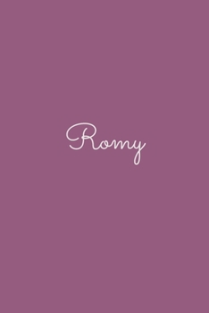 Romy: notebook with the name on the cover, elegant, discreet, official notebook for notes, dot grid notebook,