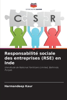 Paperback Responsabilité sociale des entreprises (RSE) en Inde [French] Book