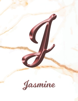 Jasmine: 1 Year Weekly Planner with Note Pages (12 Months) | White Marble Rose Gold Pink Effect Letter J | 2020 - 2021 | Week Planning | Monthly ... | Plan Each Day, Set Goals & Get Stuff Done
