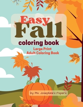 Paperback Easy Fall Coloring Book