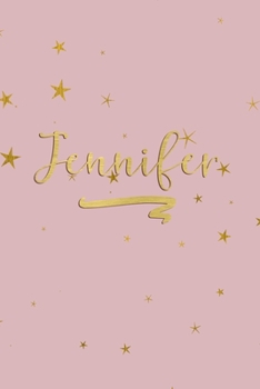 Paperback Jennifer: Personalized Journal to Write In - Rose Gold Line Journal Book