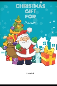 Paperback Christmas Gift For James College Ruled Notebook: Planner Logbook Diary Gift Todo Memory Book Budget Planner Medium to Large Sized Notebook With Colleg Book