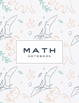 Paperback Math Notebook: 1/2 inch Square Graph paper pages and White Paper Book