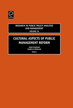 Hardcover Cultural Aspects of Public Management Reform Book