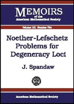 Hardcover Noether-lefschetz Problems For Degeneracy Loci Book