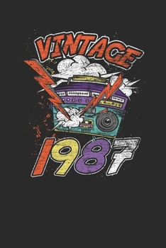 Vintage 1987: Dotted Bullet Notebook – Birthday Gift or Anniversary Gift Idea