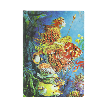 Diary Paperblanks Sea Fantasies Fantastic Voyages Hardcover MIDI Unlined Elastic Band Closure 144 Pg 120 GSM Book