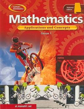 Library Binding Mathematics, Course 1, Alabama Edition: Applications and Concepts Book