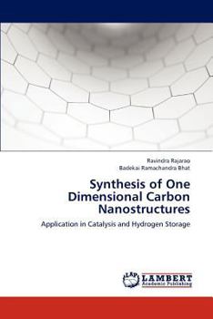 Paperback Synthesis of One Dimensional Carbon Nanostructures Book
