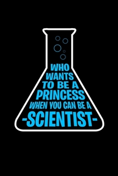 Paperback Notebook: Princess Scientist Researcher Gifts 120 Pages, 6X9 Inches, Dot Grid Book