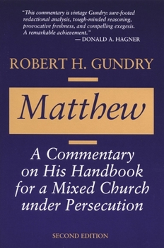 Paperback Matthew: A Commentary on His Handbook for a Mixed Church Under Persecution Book