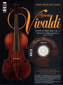 Music Minus One Violin: Vivaldi Violin Concerto in E major, op. 3, no. 12, RV265; Violin Concerto in C major, op. 8, no.6, RV180 'II Piacere' (Book & CD)