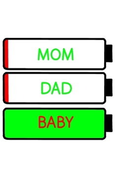 Paperback Mom Dad Baby: withe beautiful notebook with 100 squared pages, soft cover 6x9 Book