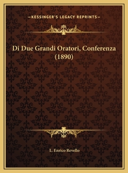 Hardcover Di Due Grandi Oratori, Conferenza (1890) [Italian] Book