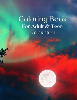 Paperback Coloring Book for Adult and Teen Relaxation: 14 Minimum Stress Relief Desings and Patterns Book