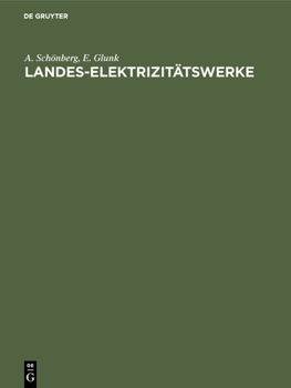 Hardcover Landes-Elektrizitätswerke [German] Book