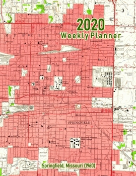 Paperback 2020 Weekly Planner: Springfield, Missouri (1960): Vintage Topo Map Cover Book