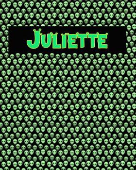 Paperback 120 Page Handwriting Practice Book with Green Alien Cover Juliette: Primary Grades Handwriting Book