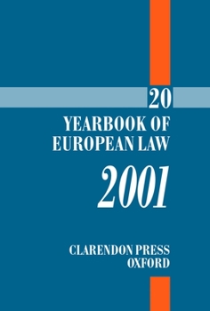 Hardcover Yearbook of European Law: Volume 20: 2001 Book