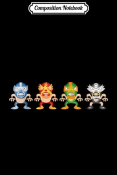 Composition Notebook: Funny Cartoon Mexican Wrestling Lucha Libre  Journal/Notebook Blank Lined Ruled 6x9 100 Pages